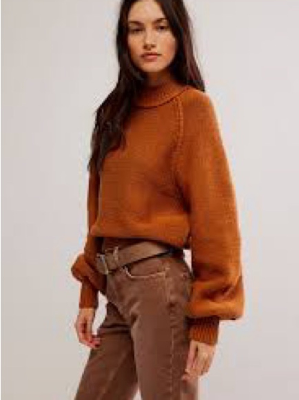 Free People Riley Sweater in Meerkat Brown [S]